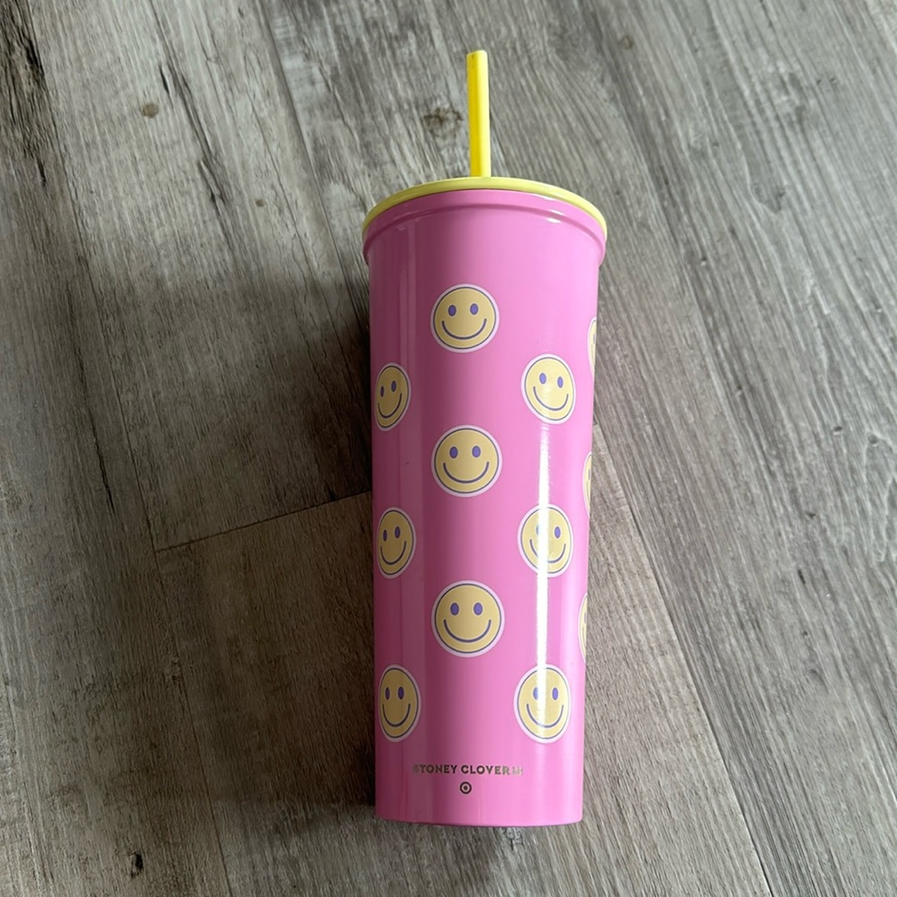 Stoney Clover Lane x Target stainless steel smiley tumbler with straw